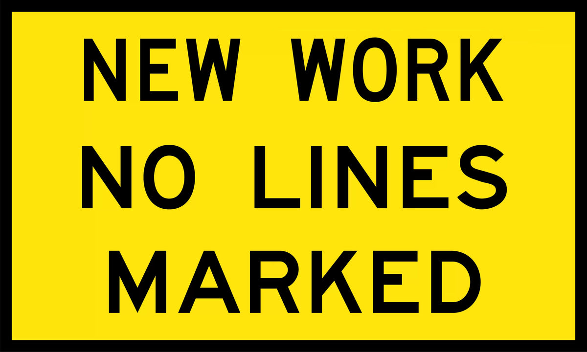 1500x900mm New Work Sign | Roadworks | Uniform Safety Signs