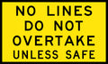 1200x600mm 6mm Corflute Class 1 Reflective No Lines Do Not Overtake Sign