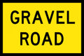 1500x900mm Boxed Edge Sign | Gravel Road Warning | Uniform Safety Signs