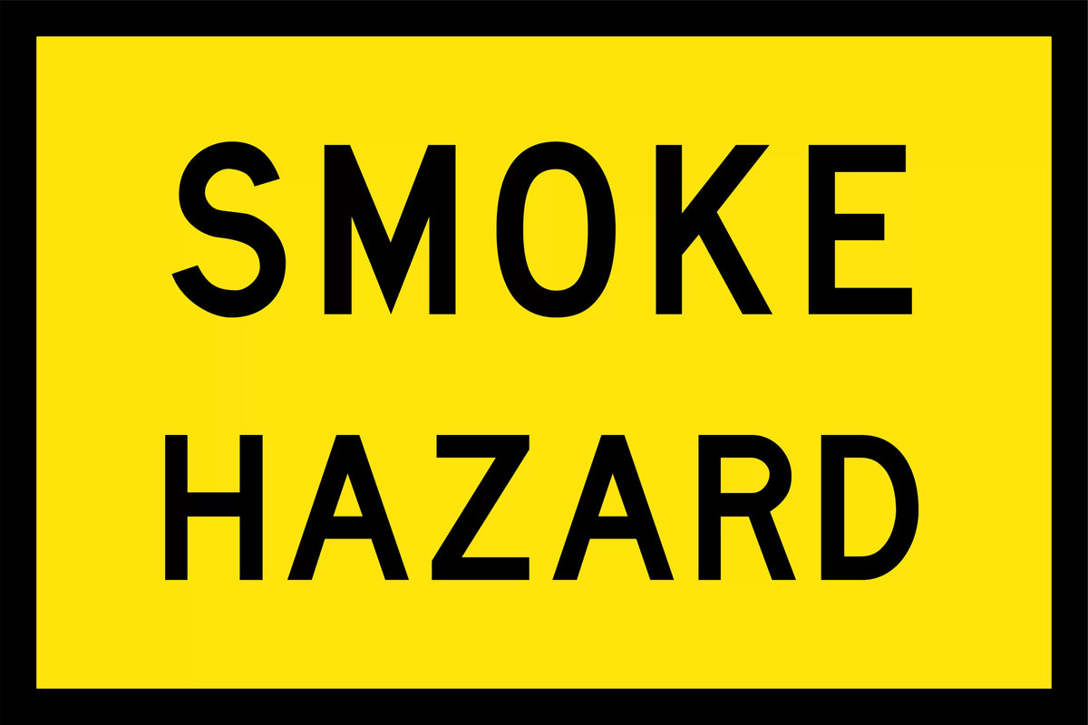 Class 1 Reflective Smoke Hazard Sign | Industrial Sites | Uniform Safety Signs