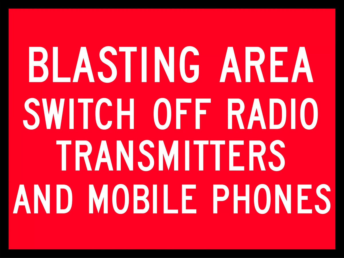 1200x900mm Blasting Area Sign | Mining and Quarry Sites | Uniform Safety Signs