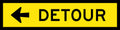 1200x300mm 6mm Corflute Class 1 Reflective Detour Right Arrow Sign | Uniform Safety Signs