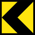 600x600mm Metal Class 1 Reflective Chevron Sign