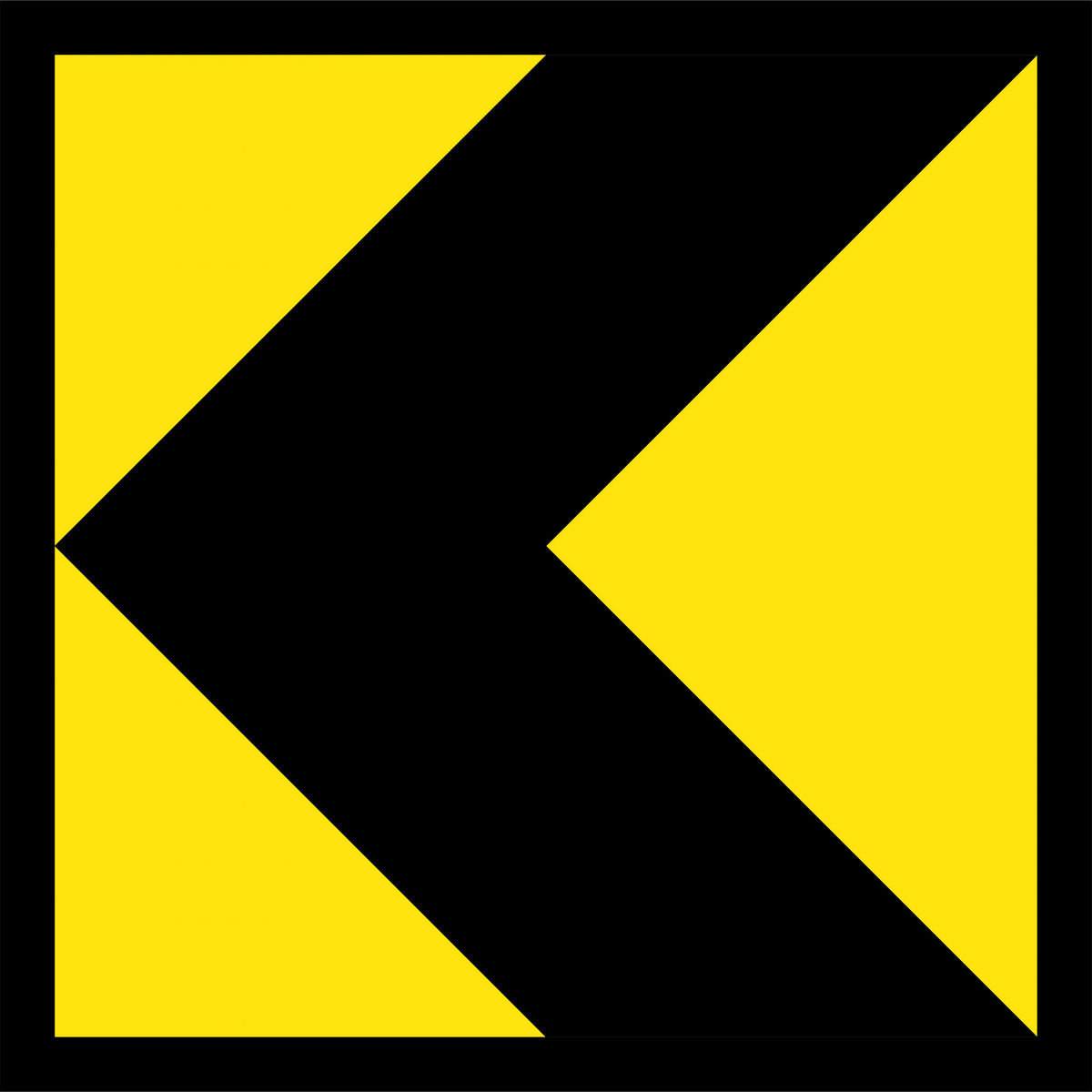 600x600mm Metal Class 1 Reflective Chevron Sign