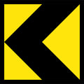 600x600mm Class 1 Reflective Chevron | Road & Site Traffic | Uniform Safety Signs