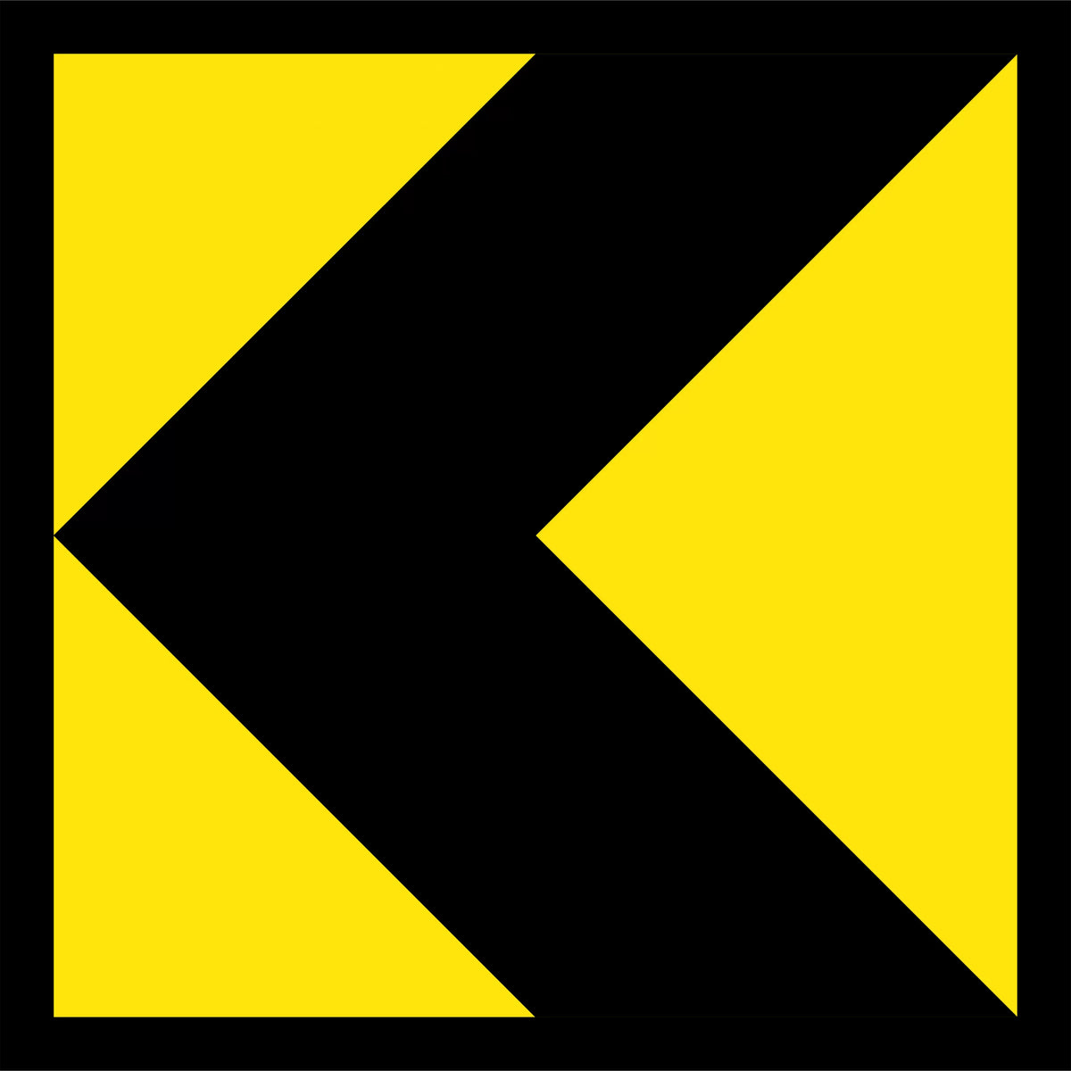 600x600mm Class 1 Reflective Chevron | Road & Site Traffic | Uniform Safety Signs