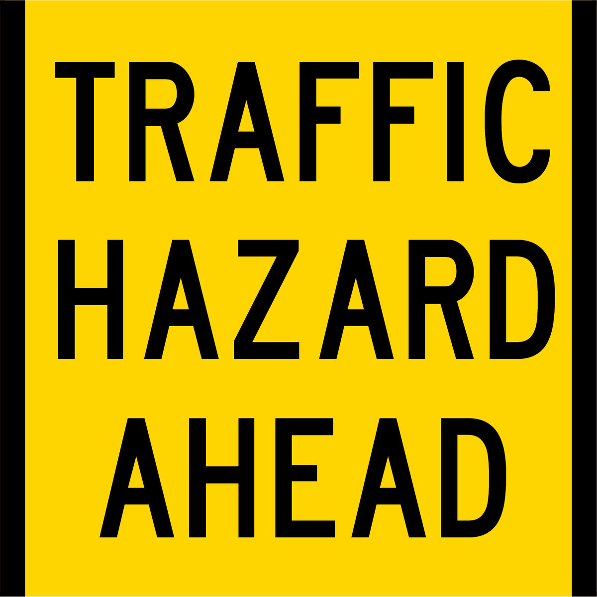 600x600mm Corflute Traffic Hazard Sign | Roadworks | Uniform Safety Signs