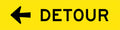 Corflute Detour Left Sign | Roadworks and Site Diversions | Uniform Safety Signs