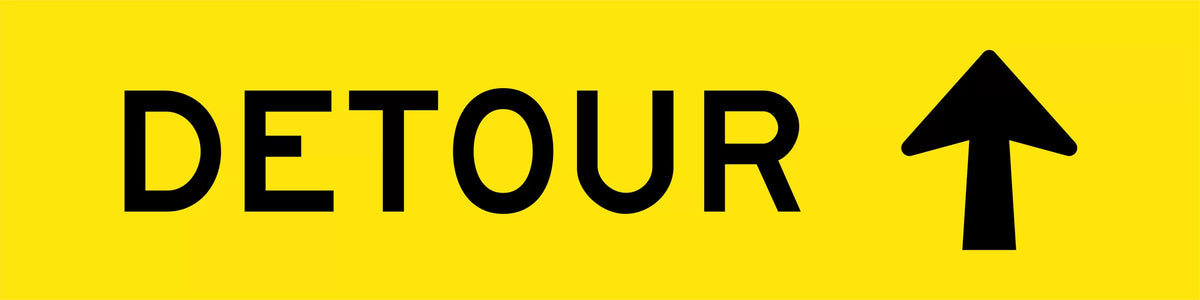 Corflute Detour Arrow Sign | Roadworks and Site Diversions | Uniform Safety Signs