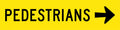Corflute Pedestrian Arrow Right Sign | Site Traffic Control | Uniform Safety Signs