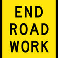1200x600mm 6mm Corflute Class 1 Reflective End Road Work Sign | Uniform Safety Signs