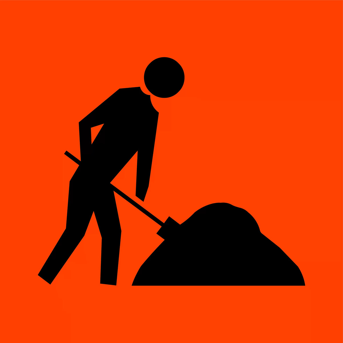 600x600mm Symbolic Worker Picto | Site Traffic Control | Uniform Safety Signs