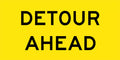 1200x600mm Detour Ahead Sign | Roadworks & Site Diversions | Uniform Safety Signs