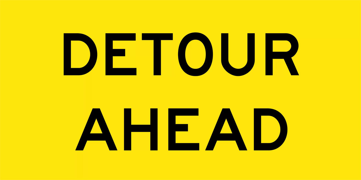 900x600mm Class 1 Detour Ahead Sign | Uniform Safety Signs