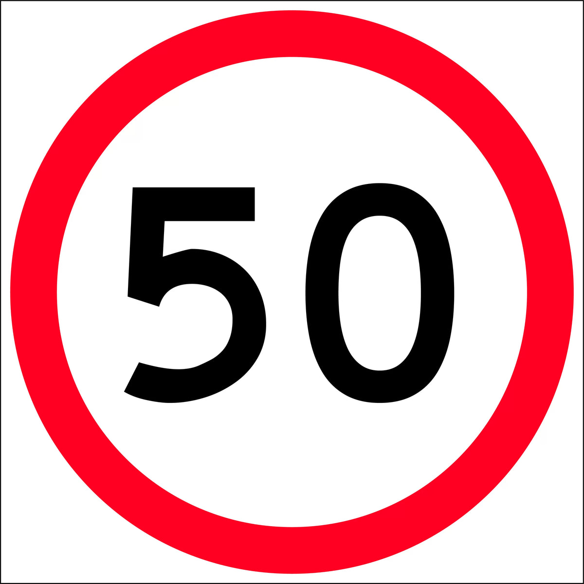 600x600mm Speed Restriction Sign | Site Traffic Control | Uniform Safety Signs