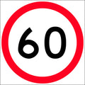 60km Speed Restriction Sign | Site Traffic Control | Uniform Safety Signs
