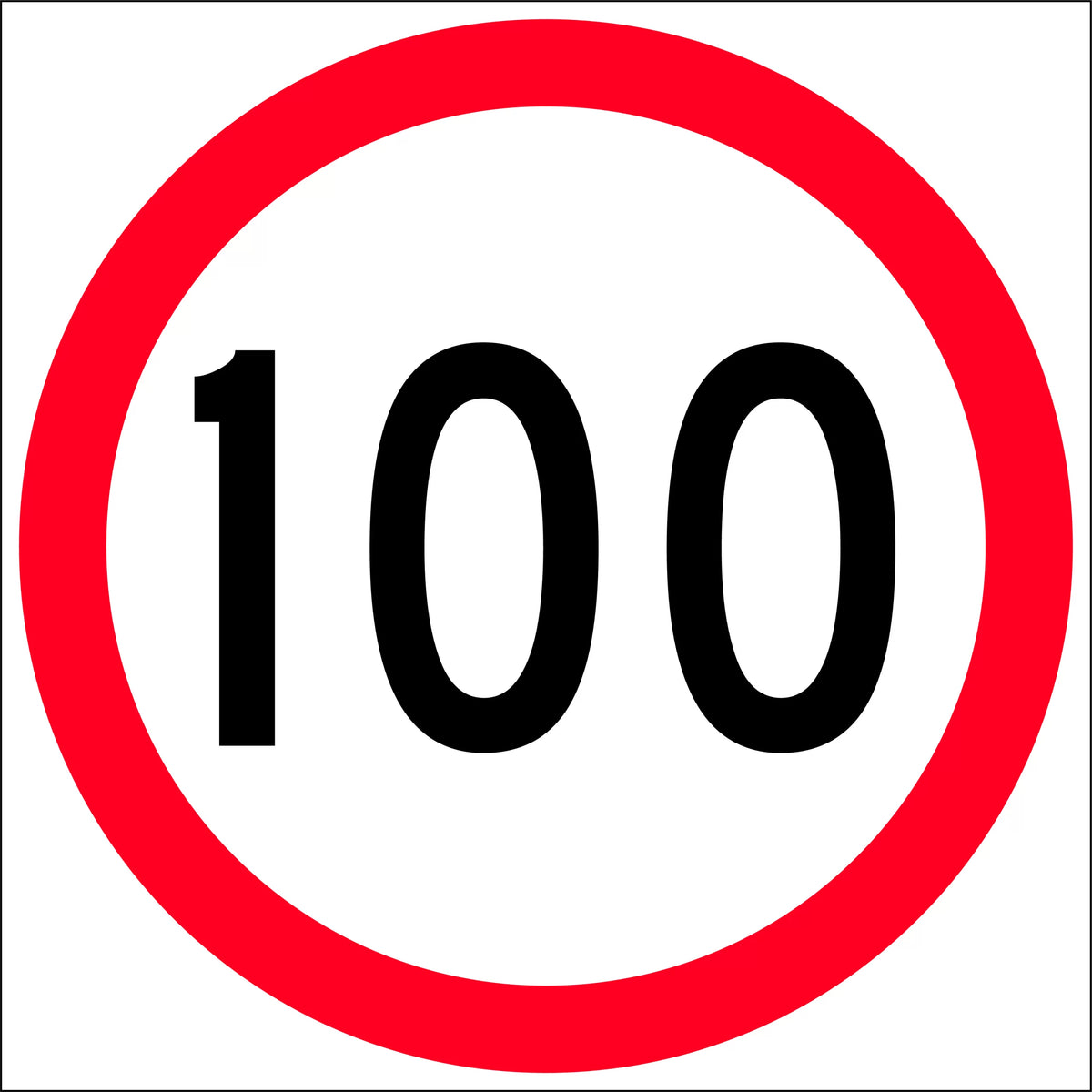 100km Speed Restriction Sign | Roadworks & Site Access | Uniform Safety Signs