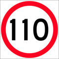 110km Speed Restriction Sign | Site Traffic Control | Uniform Safety Signs