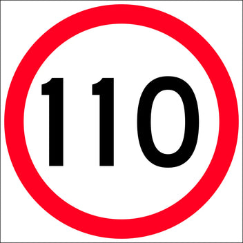 110km Speed Restriction Sign | Site Traffic Control | Uniform Safety Signs