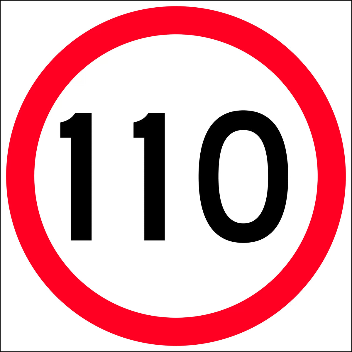 110km Speed Restriction Sign | Site Traffic Control | Uniform Safety Signs