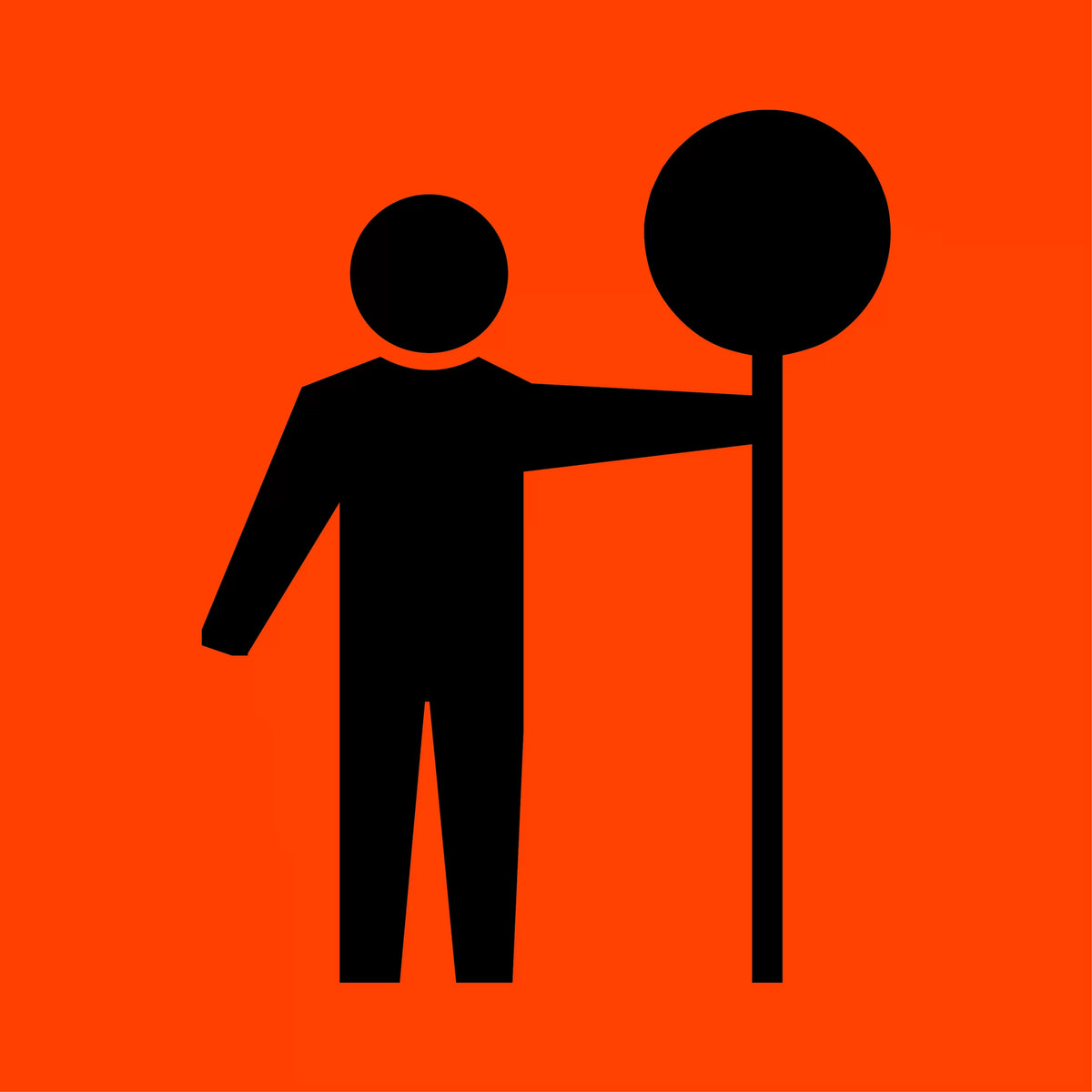 600x600mm Stop/Slow Man Picto | Traffic Control | Uniform Safety Signs