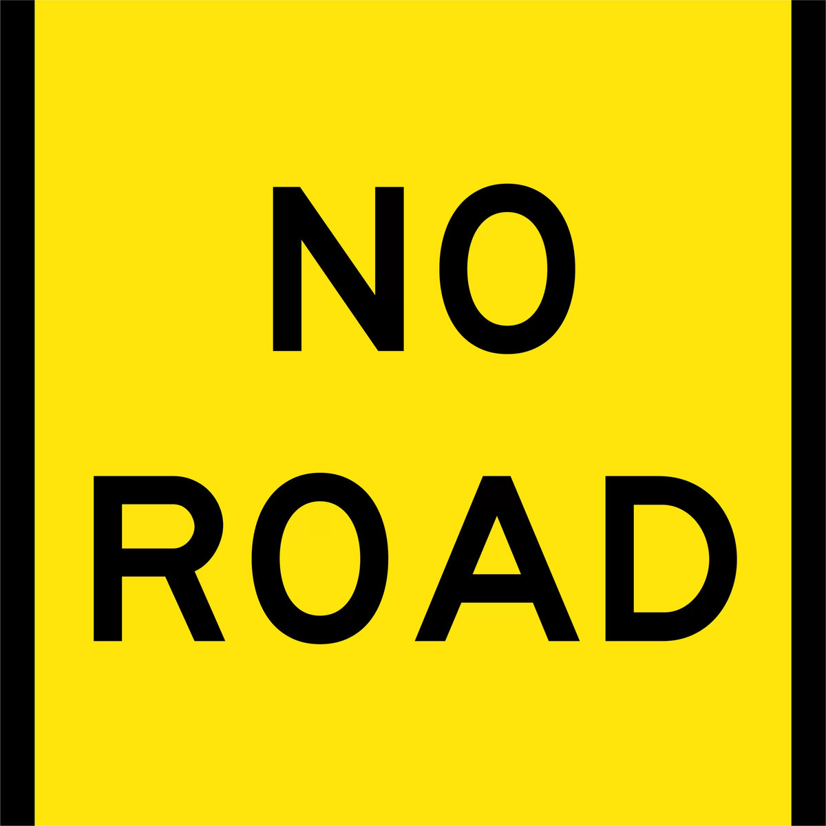 600x600mm No Road Sign | Site Access Control | Uniform Safety Signs
