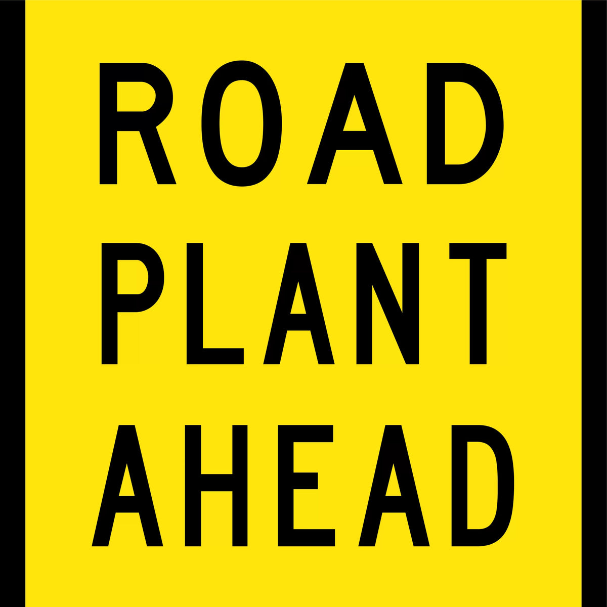 600x600mm Road Plant Ahead Sign | Roadworks | Uniform Safety Signs