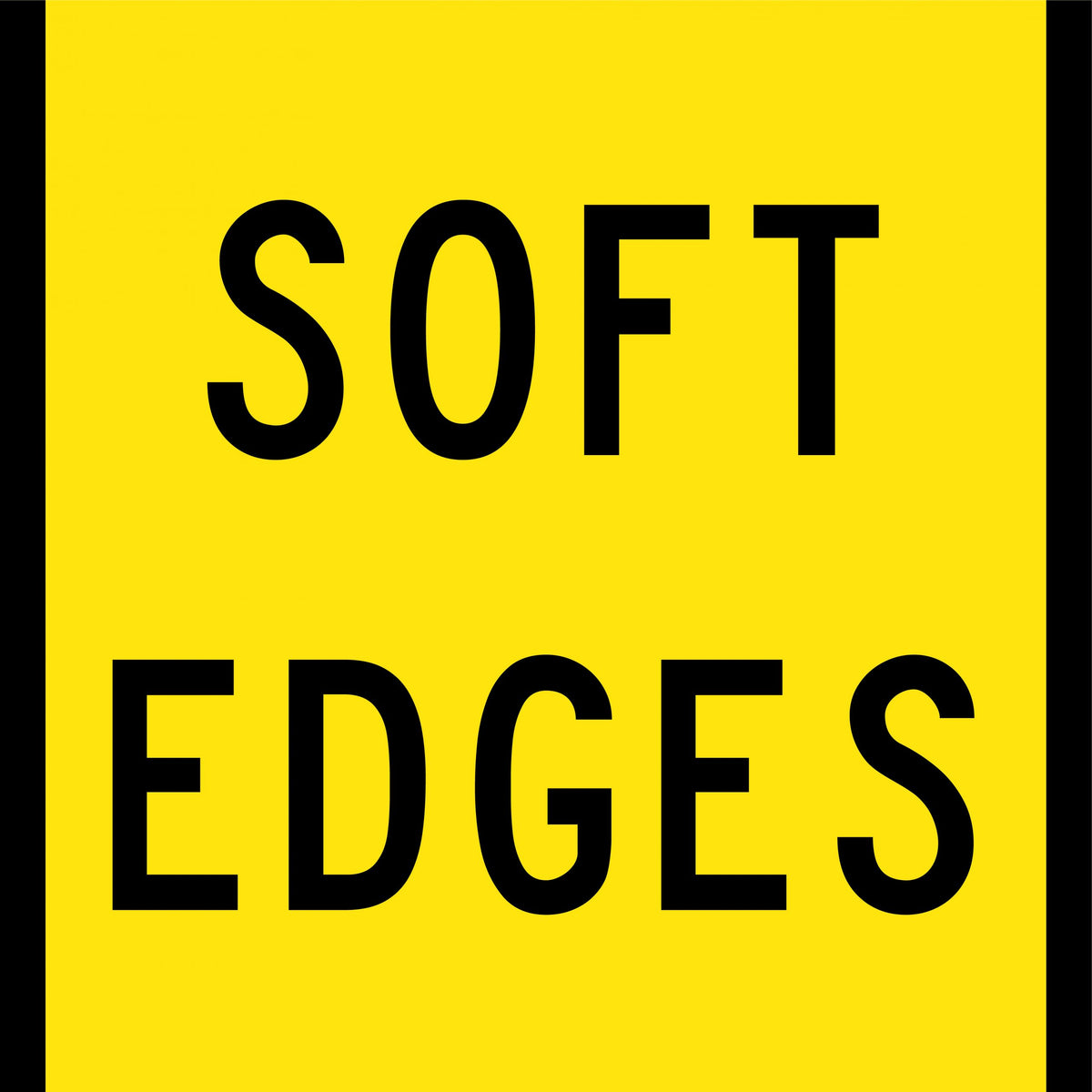 600x600mm 6mm Corflute Class 1 Reflective Soft Edges Sign