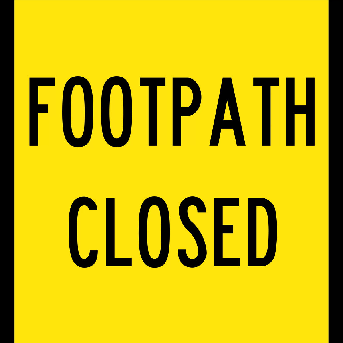 Corflute Footpath Closed Sign | Pedestrian Management | Uniform Safety Signs