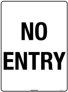 450x300mm No Entry Sign | Private Access Control | Uniform Safety Signs