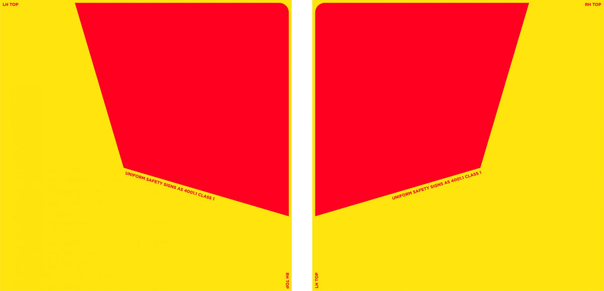 300x300mm Metal Class 1 Red and Yellow Rear Marker Plates