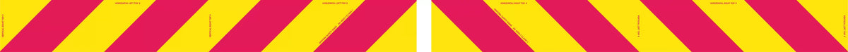 600x150mm Metal Candy Stripes | Vehicle Marking | Uniform Safety Signs
