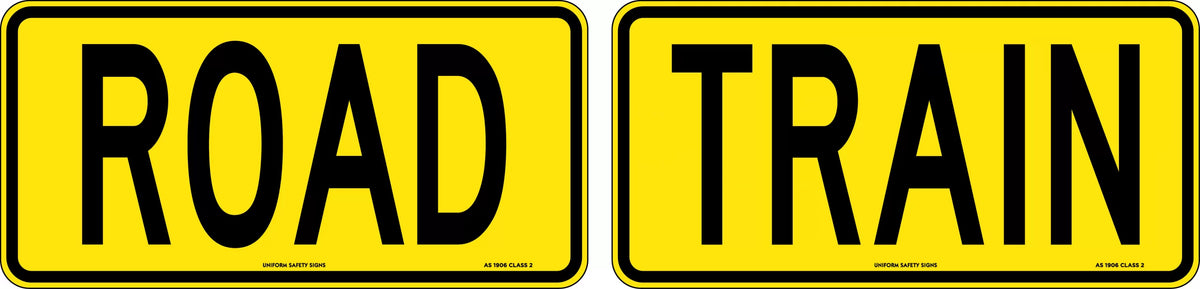 300x600mm Aluminium Road Train Signs | Heavy Haulage | Uniform Safety Signs