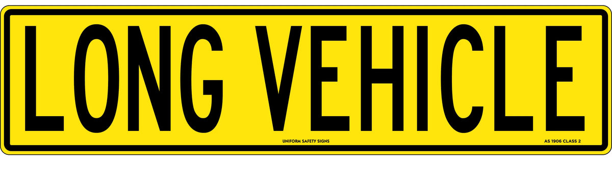 1020x250mm Long Vehicle Sign | Heavy Transport | Uniform Safety Signs