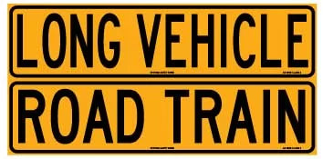 Metal Road Train Long Vehicle Sign | Heavy Haulage | Uniform Safety Signs