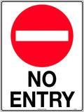 600x600mm 6mm Corflute No Entry Reflective Safety Sign