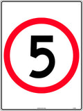 300x225mm 5km Speed Roundel | Site Traffic Control | Uniform Safety Signs