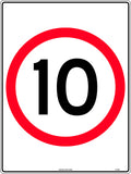 600x450mm Aluminium Speed Sign | Site Traffic Control | Uniform Safety Signs