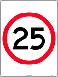 25km Speed Roundel Sign | Private Roadways | Uniform Safety Signs