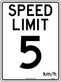 300x225mm Speed Limit 5 Sign | Private Access Roads | Uniform Safety Signs