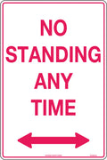 450x300mm No Standing Sign | Roadwork Zones | Uniform Safety Signs