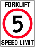 5km Forklift Speed Limit Sign | Warehouse Safety | Uniform Safety Signs