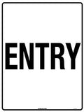 600x400mm Corflute Entry Sign | Site Access Control | Uniform Safety Signs