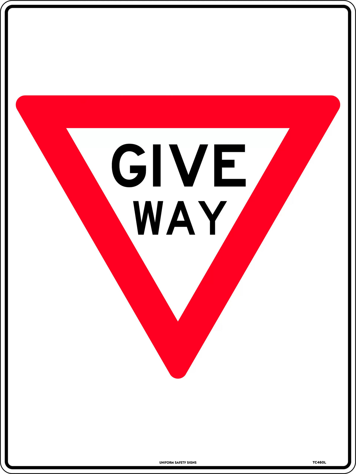 600x400mm Give Way Triangle | Roadwork Sites | Uniform Safety Signs