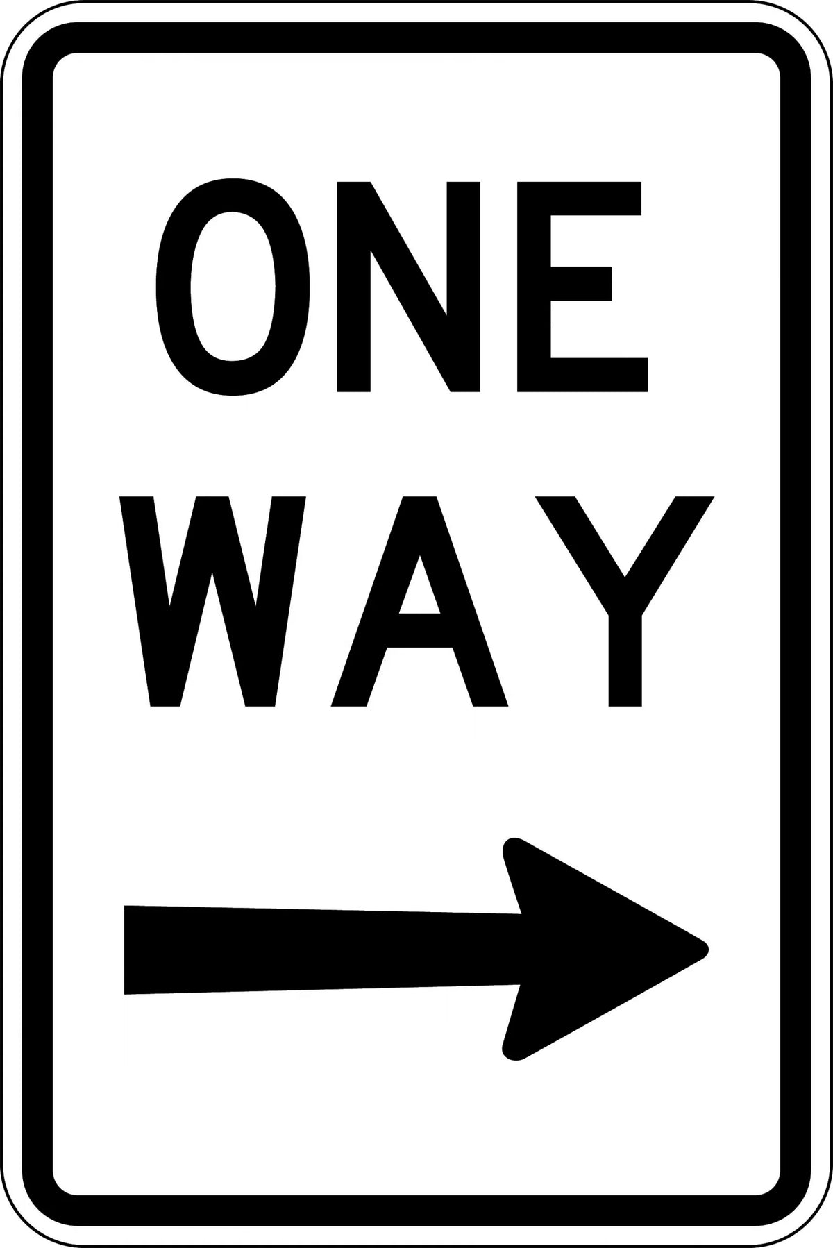 Metal One Way Right Arrow Sign | Traffic Control | Uniform Safety Signs