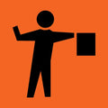 Class 1 Reflective Flagman Sign | Roadworks & Traffic | Uniform Safety Signs