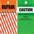 Tear Proof Repair Tags | Industrial Maintenance | Uniform Safety Signs