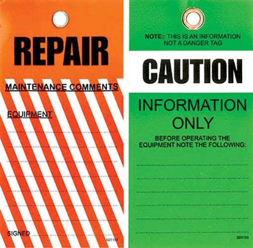 Tear Proof Repair Tags | Industrial Maintenance | Uniform Safety Signs