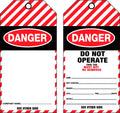 75x145mm Danger Blank Tags | Industrial Lockout | Uniform Safety Signs