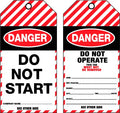 75x145mm Danger Do Not Start Tags | Plant Maintenance | Uniform Safety Signs